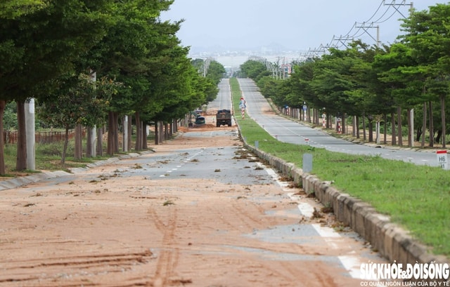 Cát phủ dày trên đường ven biển Mũi Dinh - Cà Ná sau mưa lớn kéo dài- Ảnh 5.