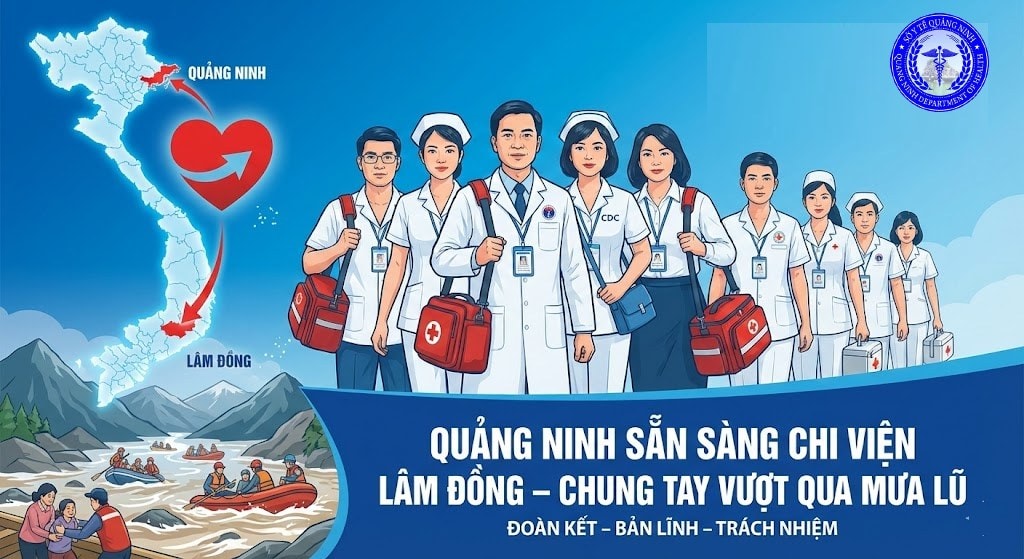 Ngành Y tế Quảng Ninh sẵn sàng lực lượng ứng cứu người dân vùng lũ Lâm Đồng- Ảnh 2. Ngành Y tế Quảng Ninh sẵn sàng lực lượng ứng cứu người dân vùng lũ Lâm Đồng- Ảnh 2.
