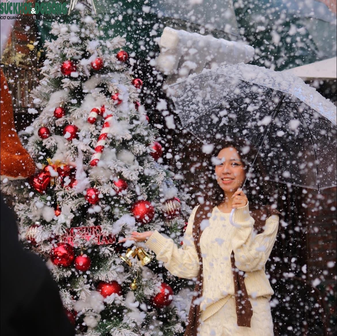 Quán cà phê biến thành 'ngôi làng tuyết' giữa lòng Thủ đô- Ảnh 3.