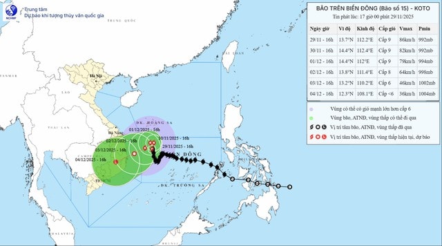 Áp thấp nhiệt đới dị thường đã tan trên biển, bão số 15 vẫn giật cấp 11- Ảnh 2.