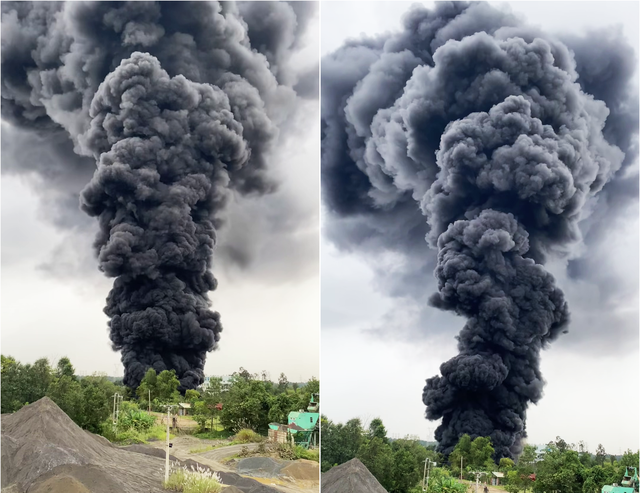 Kho bãi ở Đà Nẵng bốc cháy kinh hoàng, khói đen cao hàng trăm mét- Ảnh 2. Kho bãi ở Đà Nẵng bốc cháy kinh hoàng, khói đen cao hàng trăm mét- Ảnh 2.