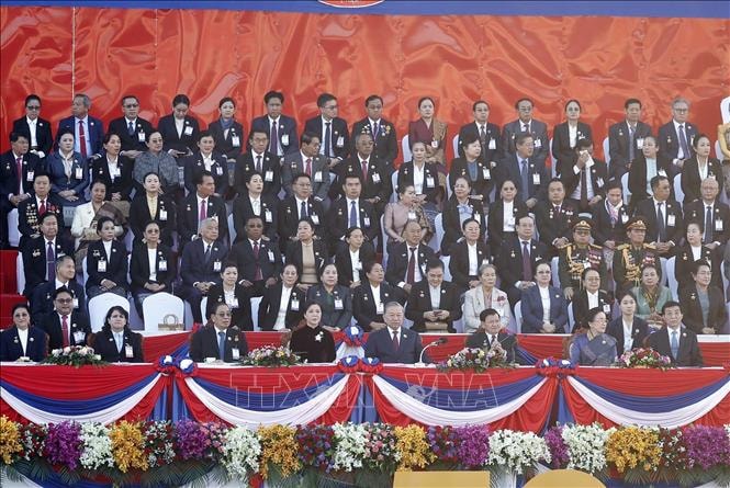 Tổng Bí thư Tô Lâm và Phu nhân dự Lễ kỷ niệm 50 năm Quốc khánh Lào- Ảnh 5.