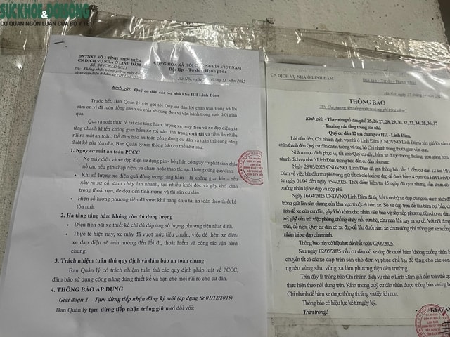 Hà Nội: Chung cư 'vạn dân' thông báo ngừng nhận trông xe điện dưới tầng hầm- Ảnh 1. Hà Nội: Chung cư 'vạn dân' thông báo ngừng nhận trông xe điện dưới tầng hầm- Ảnh 1.