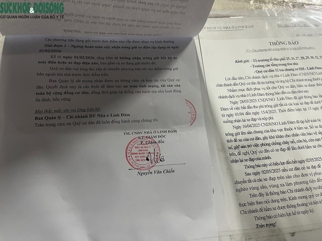 Hà Nội: Chung cư 'vạn dân' thông báo ngừng nhận trông xe điện dưới tầng hầm- Ảnh 2. Hà Nội: Chung cư 'vạn dân' thông báo ngừng nhận trông xe điện dưới tầng hầm- Ảnh 2.