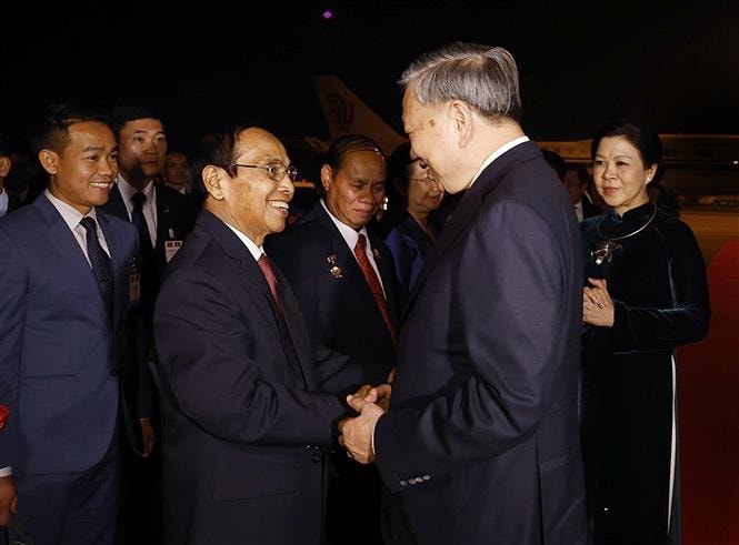 Tổng Bí thư Tô Lâm và Phu nhân kết thúc tốt đẹp chuyến thăm cấp Nhà nước tới Lào- Ảnh 3.