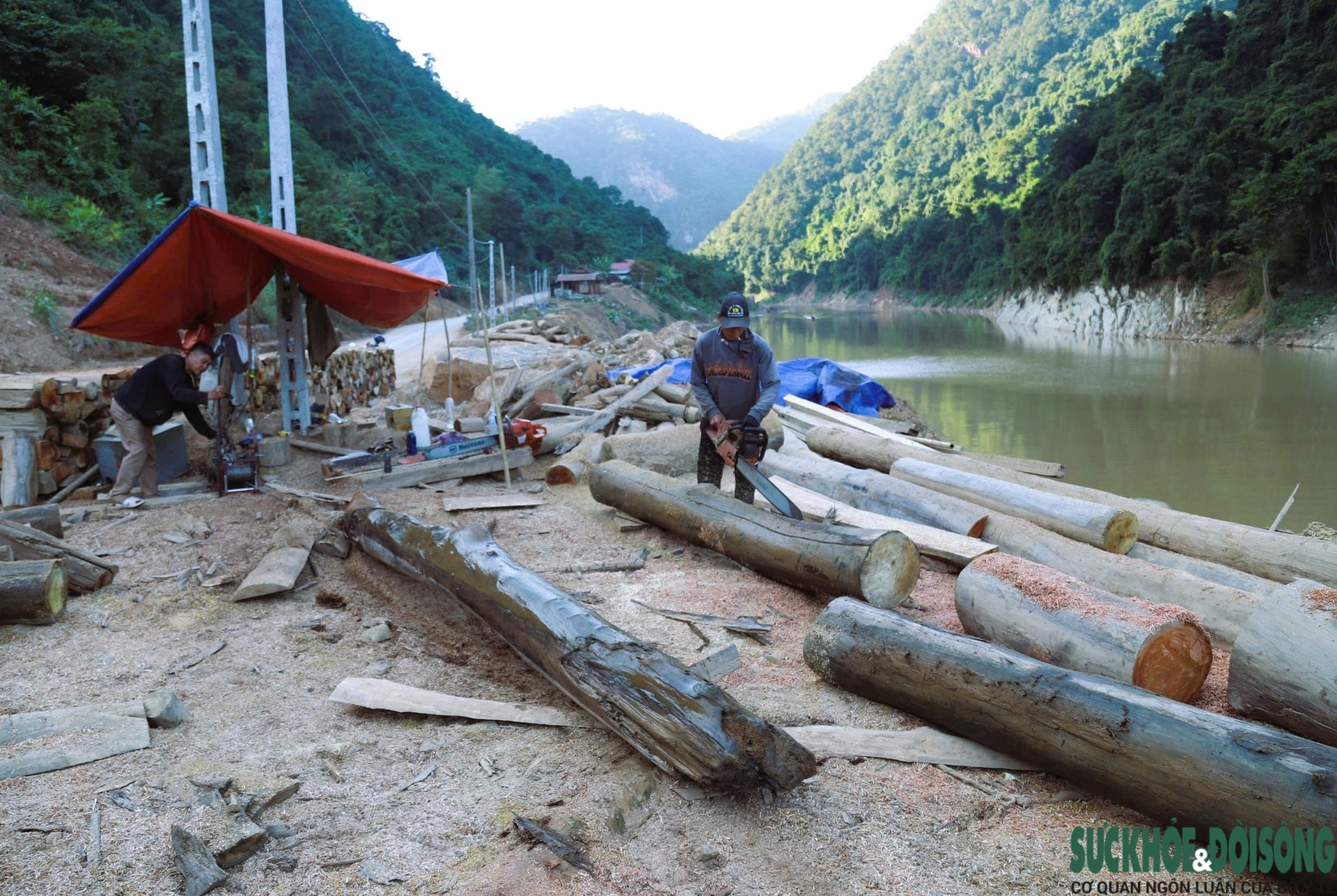 Hiểm nguy từ những chuyến 'săn gỗ' trên sông Nậm Nơn- Ảnh 8. Hiểm nguy từ những chuyến 'săn gỗ' trên sông Nậm Nơn- Ảnh 8.