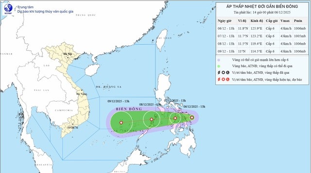 Áp thấp nhiệt đới gần Biển Đông có khả năng mạnh lên thành bão, các tỉnh thành chuẩn bị ứng phó- Ảnh 1.