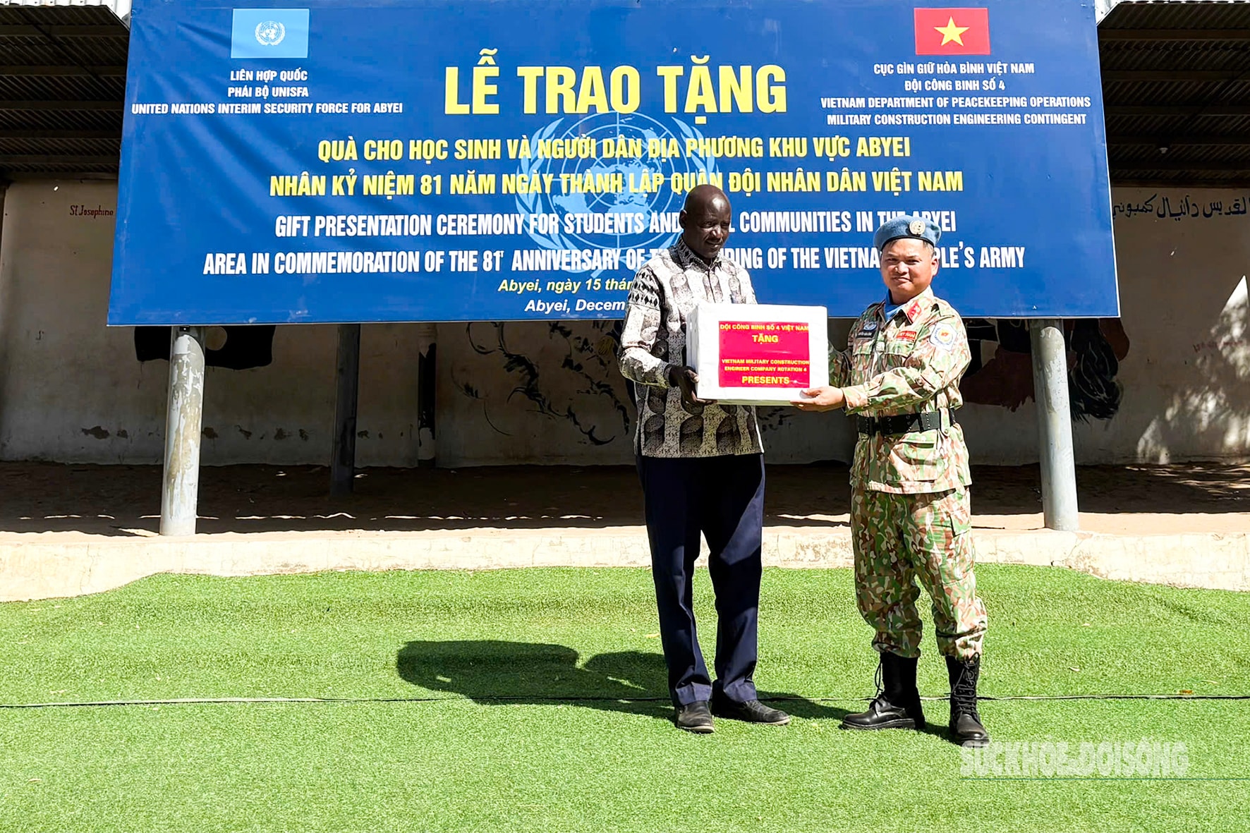 Đội Công binh số 4 gieo mầm nhân ái giữa lòng Abyei- Ảnh 1.