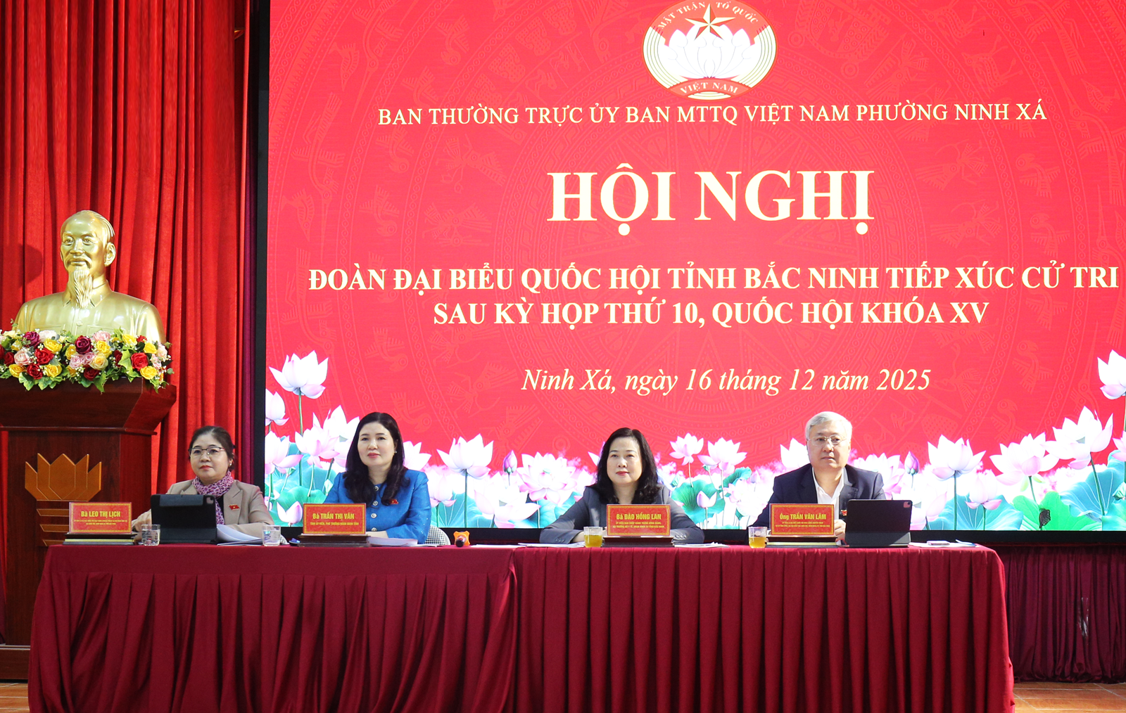 Bộ trưởng Bộ Y tế Đào Hồng Lan cùng đoàn ĐBQH Bắc Ninh tiếp xúc cử tri phường Ninh Xá- Ảnh 1.