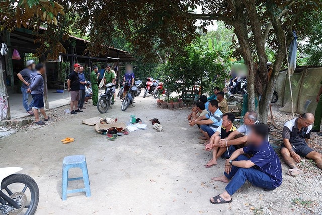 Đột kích bãi đất trống, bắt giữ 8 đối tượng tham gia đá gà ăn tiền- Ảnh 1. Đột kích bãi đất trống, bắt giữ 8 đối tượng tham gia đá gà ăn tiền- Ảnh 1.