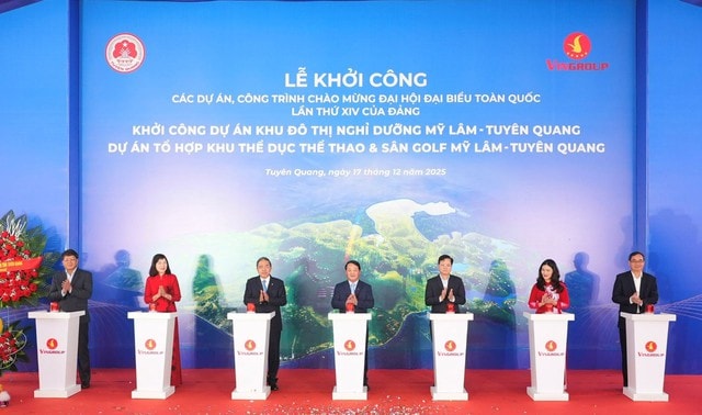 Vingroup khởi công đô thị nghỉ dưỡng suối khoáng và tổ hợp thể dục thể thao Mỹ Lâm – Tuyên Quang- Ảnh 1. Vingroup khởi công đô thị nghỉ dưỡng suối khoáng và tổ hợp thể dục thể thao Mỹ Lâm – Tuyên Quang- Ảnh 1.