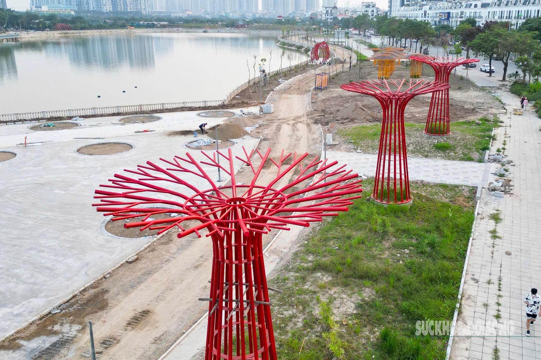 Lộ diện cổng hoa sen 5 cánh tại Công viên Gia Lâm- Ảnh 6.