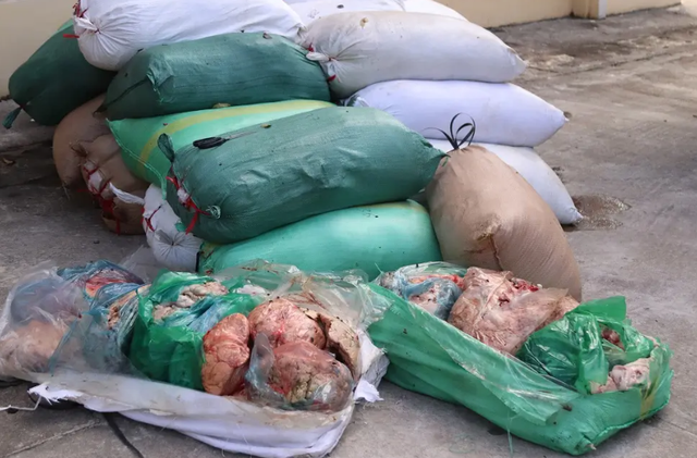 Bắt giữ hơn 2 tấn nội tạng động vật không rõ nguồn gốc đang trên đường đi tiêu thụ- Ảnh 2. Bắt giữ hơn 2 tấn nội tạng động vật không rõ nguồn gốc đang trên đường đi tiêu thụ- Ảnh 2.
