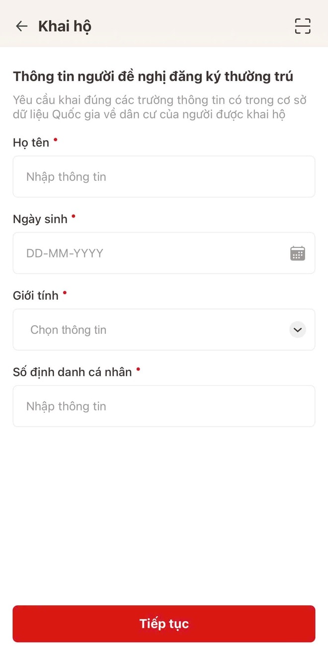 Cách đăng ký thủ tục đăng ký thông tin cư trú cho con qua VNeID - Ảnh 3.