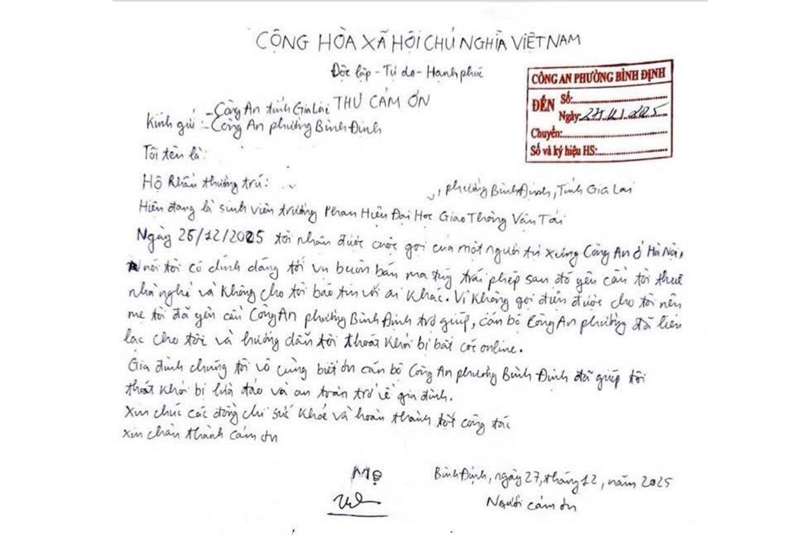 Công an kịp thời giải cứu sinh viên bị 'bắt cóc online'- Ảnh 1.