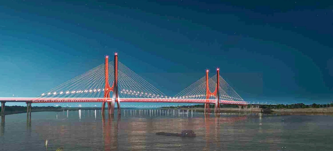 Ngắm đại công trường cầu Ngọc Hồi 11.844 tỷ đồng bắc qua sông Hồng- Ảnh 1.