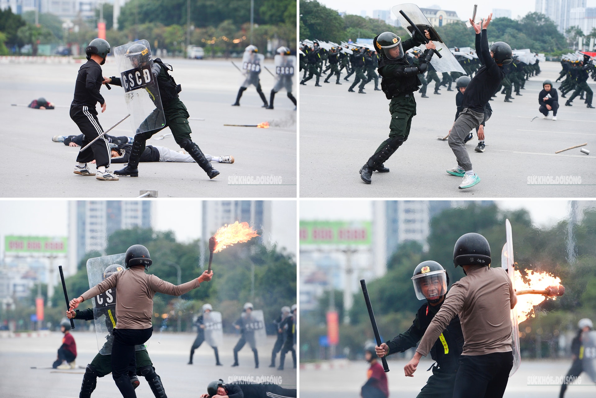 Công an diễn tập phương án bảo vệ Đại hội Đảng- Ảnh 10.