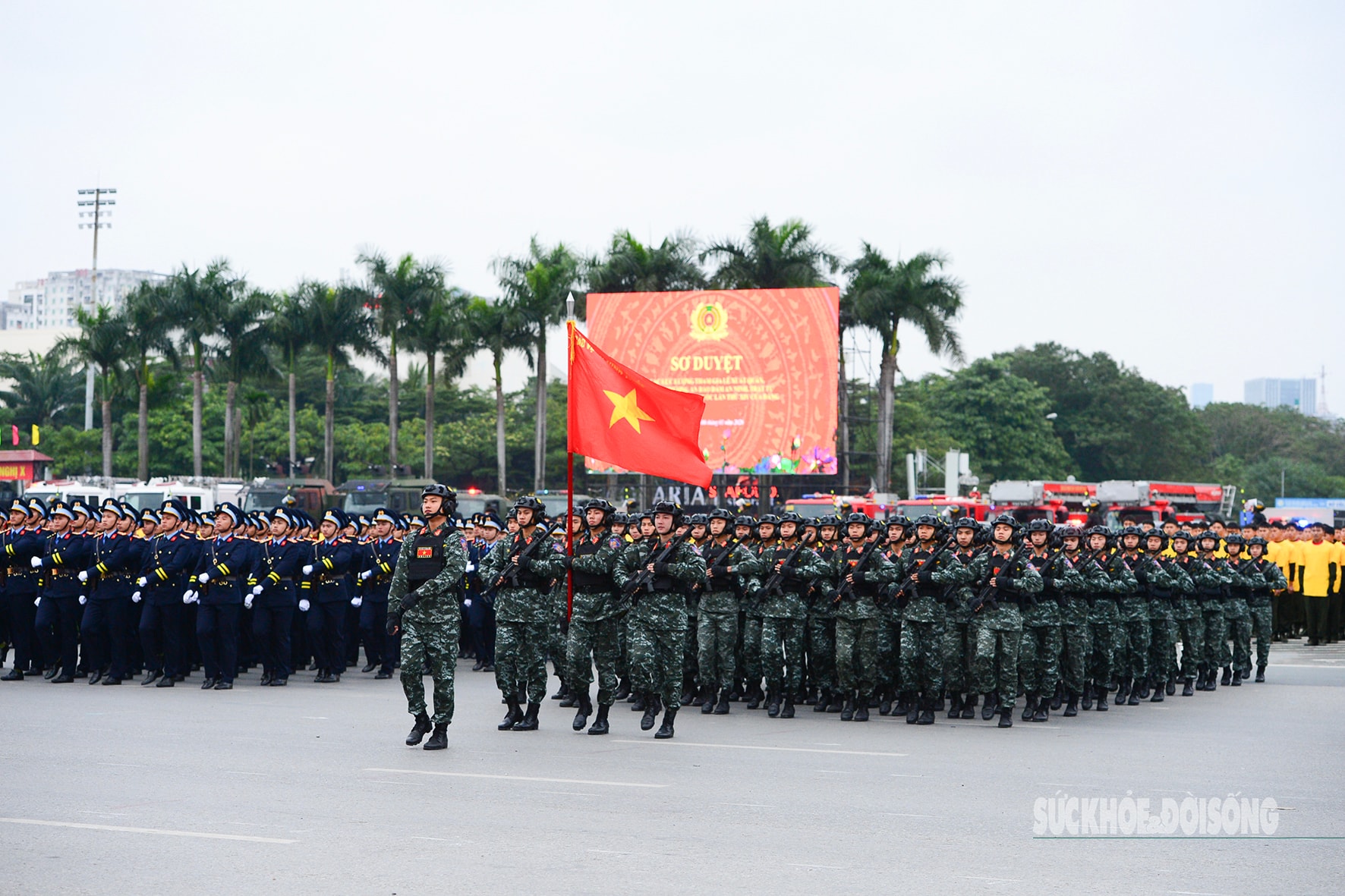 Công an diễn tập phương án bảo vệ Đại hội Đảng- Ảnh 1.
