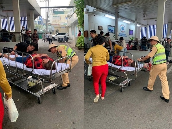 Trên cao tốc, CSGT mở đường đưa bệnh nhân tim nguy kịch đi cấp cứu- Ảnh 2. Trên cao tốc, CSGT mở đường đưa bệnh nhân tim nguy kịch đi cấp cứu- Ảnh 2.