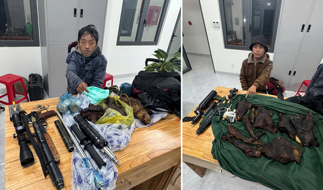 Phát hiện 2 người đàn ông mang theo súng hơi săn bắt động vật hoang dã- Ảnh 1.