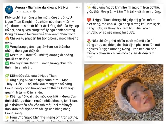 Quảng cáo giảm cân bằng ủ đá, ủ cát nóng: Bác sĩ cảnh báo nguy cơ gây hại sức khỏe- Ảnh 2.