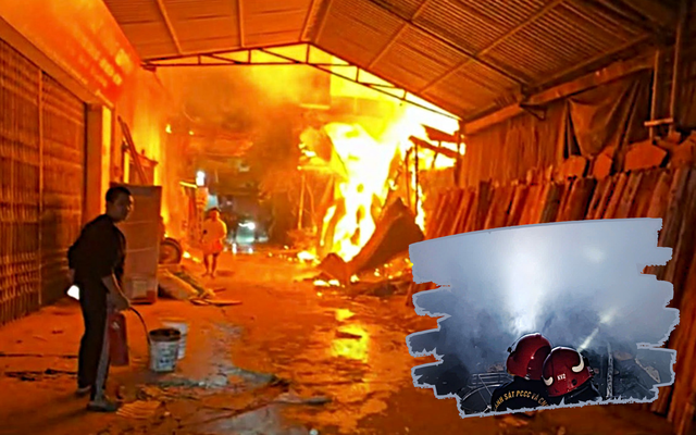 Cháy lớn trong đêm tại Hà Nội, lửa lan từ xưởng gỗ sang nhà dân- Ảnh 2.