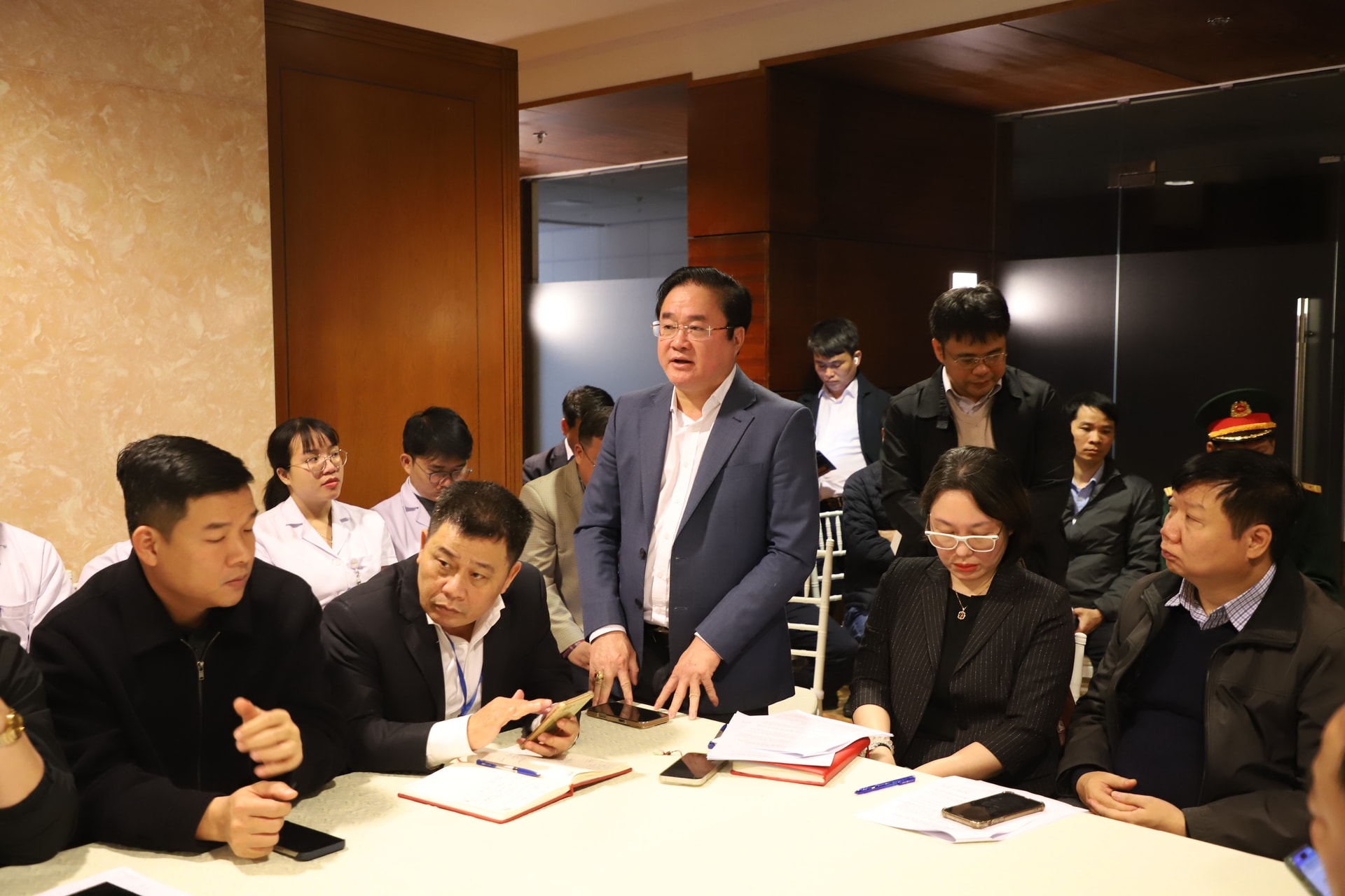 Diễn tập đảm bảo công tác y tế phục vụ Đại hội Đại biểu toàn quốc lần thứ XIV của Đảng- Ảnh 4.