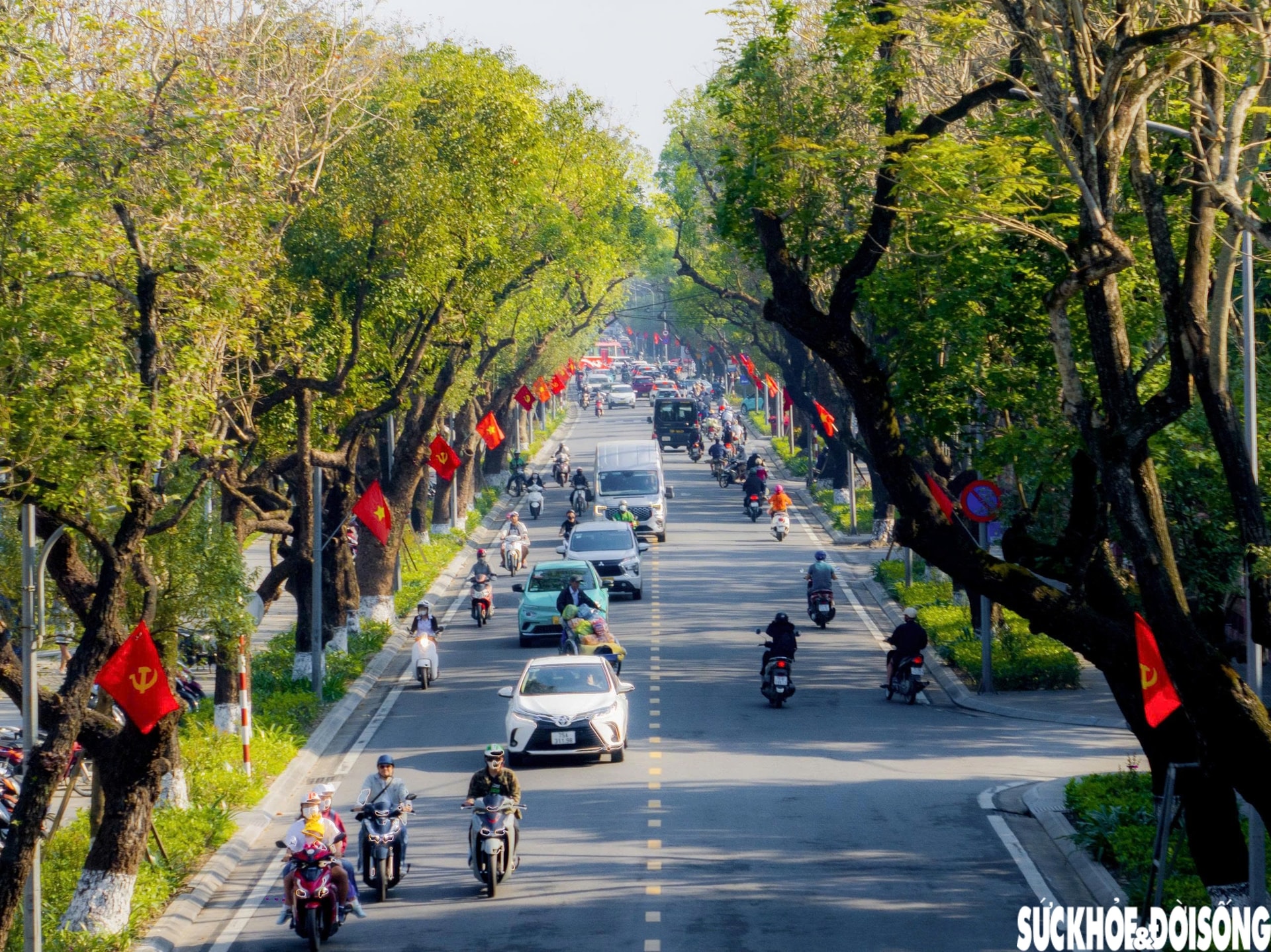 TP Huế rực rỡ cờ hoa hướng về Đại hội XIV của Đảng- Ảnh 1.