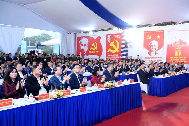 Tổng Bí thư Tô Lâm dự lễ khởi công Dự án Khu phức hợp Y tế - Chăm sóc sức khỏe người cao tuổi- Ảnh 1.