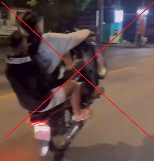 Xử lý nhóm thanh thiếu niên bốc đầu, lạng lách trên quốc lộ- Ảnh 1.