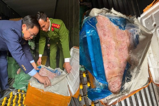 Phát hiện 10 tấn xúc xích, nầm lợn không rõ nguồn gốc tại kho đông lạnh ở Hà Nội- Ảnh 1. Phát hiện 10 tấn xúc xích, nầm lợn không rõ nguồn gốc tại kho đông lạnh ở Hà Nội- Ảnh 1.