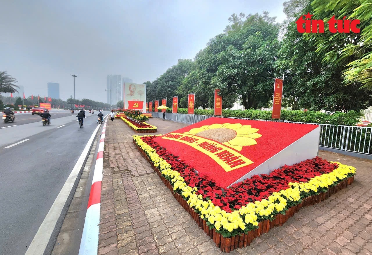 Đường phố rực rỡ sắc đỏ cờ hoa trong ngày làm việc đầu tiên Đại hội XIV của Đảng- Ảnh 2. Đường phố rực rỡ sắc đỏ cờ hoa trong ngày làm việc đầu tiên Đại hội XIV của Đảng- Ảnh 2.