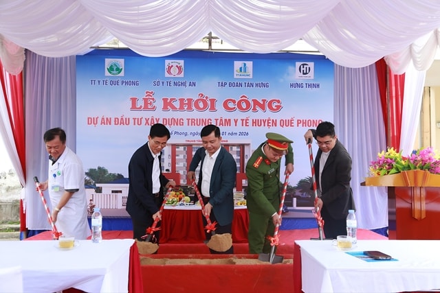 Khởi công Trung tâm Y tế Quế Phong – điểm tựa chăm sóc sức khỏe nơi vùng biên- Ảnh 1.