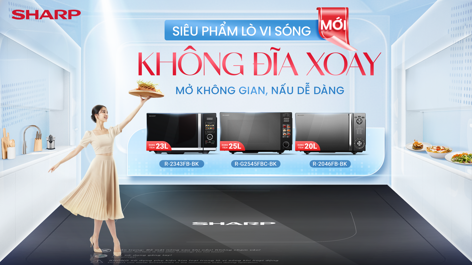 Sharp ra mắt lò vi sóng không đĩa xoay mới: mở không gian, nấu dễ dàng- Ảnh 1. Sharp ra mắt lò vi sóng không đĩa xoay mới: mở không gian, nấu dễ dàng- Ảnh 1.