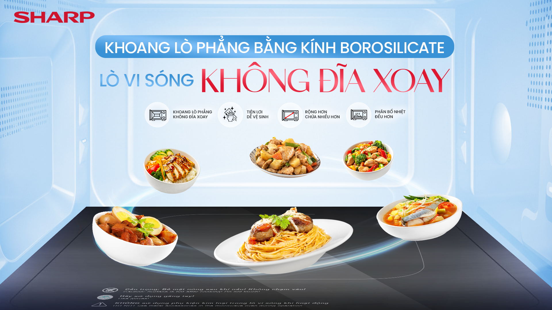 Sharp ra mắt lò vi sóng không đĩa xoay mới: mở không gian, nấu dễ dàng- Ảnh 2. Sharp ra mắt lò vi sóng không đĩa xoay mới: mở không gian, nấu dễ dàng- Ảnh 2.