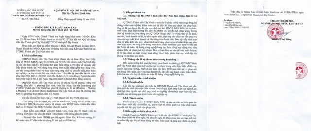 Phát sinh vi phạm tại Quỹ tín dụng Nhân dân TP Tây Ninh- Ảnh 2.
