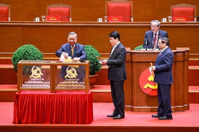 Hình ảnh bầu Ban Chấp hành Trung ương Đảng khóa XIV- Ảnh 4.