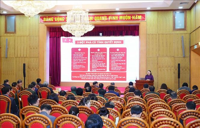 Hội nghị Báo cáo viên Trung ương toàn quốc thông báo nhanh kết quả Đại hội XIV của Đảng- Ảnh 6.