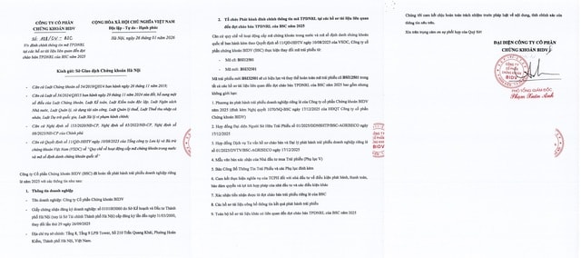 Công ty Cổ phần Chứng khoán BIDV đính chính thông tin liên quan mã trái phiếu 300 tỷ đồng- Ảnh 2.