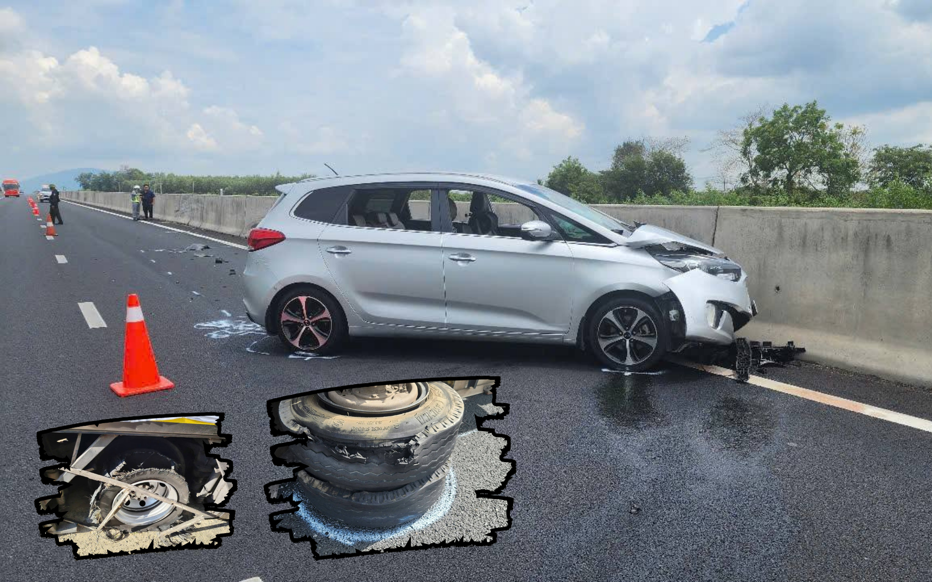 Cục CSGT cảnh báo nguy cơ nổ lốp trên cao tốc dịp Tết- Ảnh 2.