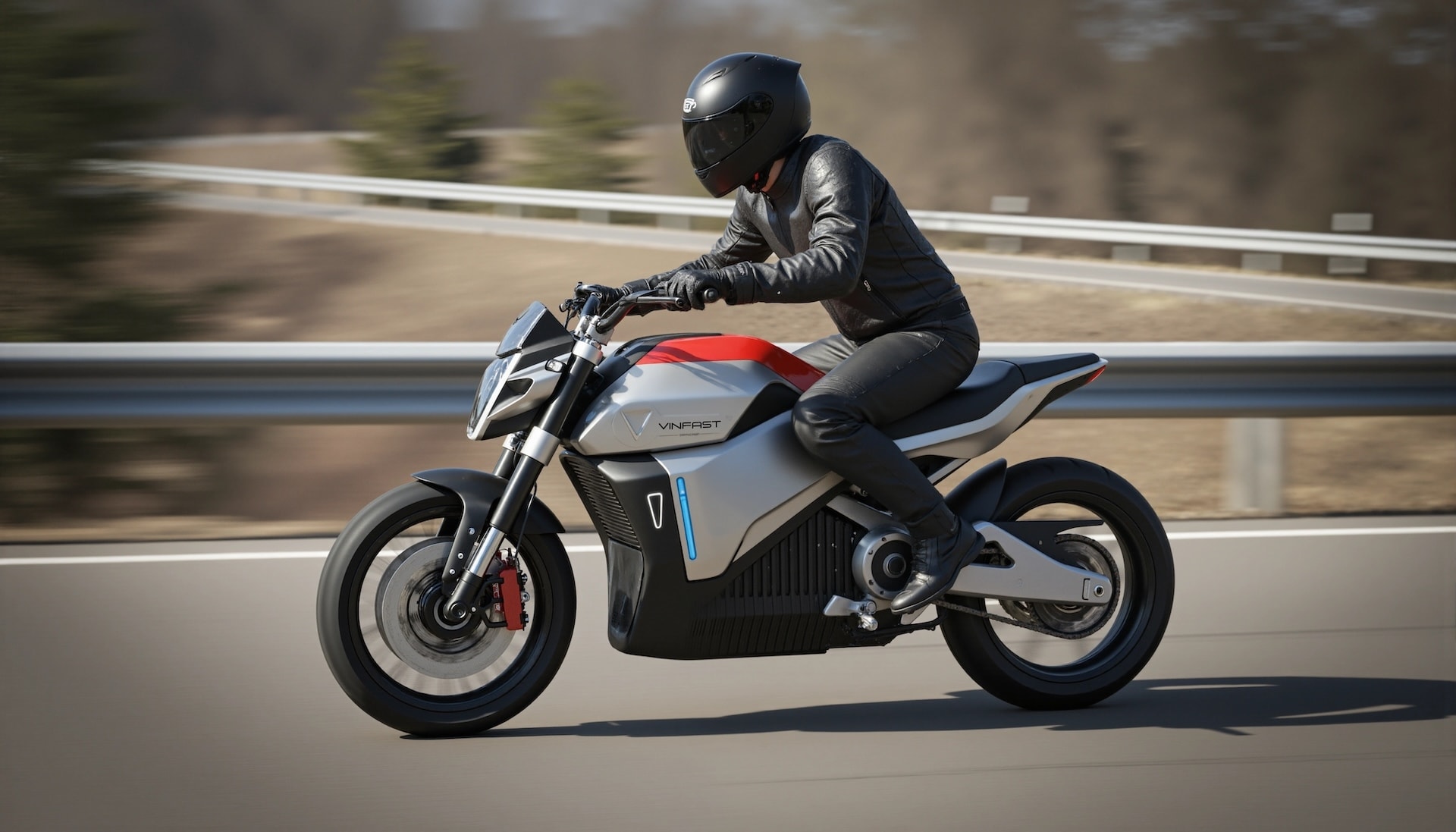 Mô tô concept Surad thích hợp với việc sử dụng hàng ngày nhờ thiết kế tay lái cao, tư thế điều khiển thoải mái.