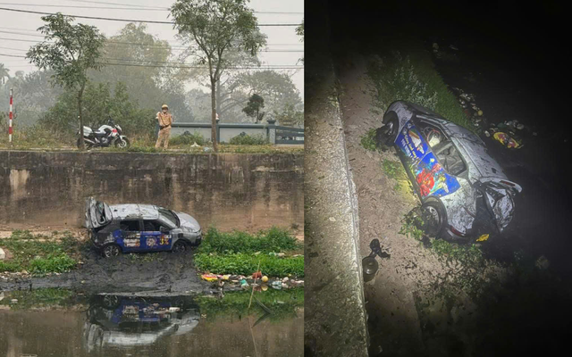 Ô tô lao xuống sông Nhuệ lúc gần 2h sáng, tài xế may mắn thoát nạn- Ảnh 2.