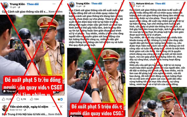 Cục CSGT bác bỏ thông tin phạt 5 triệu đồng người quay video CSGT làm nhiệm vụ- Ảnh 2.