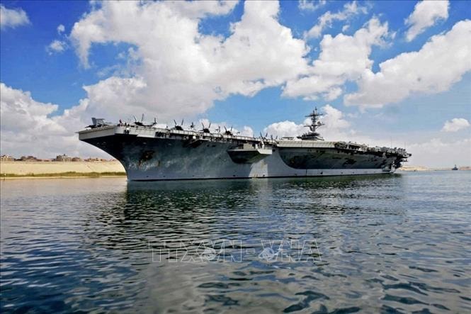 Tàu sân bay Mỹ rời khỏi khu vực gần Iran- Ảnh 1.