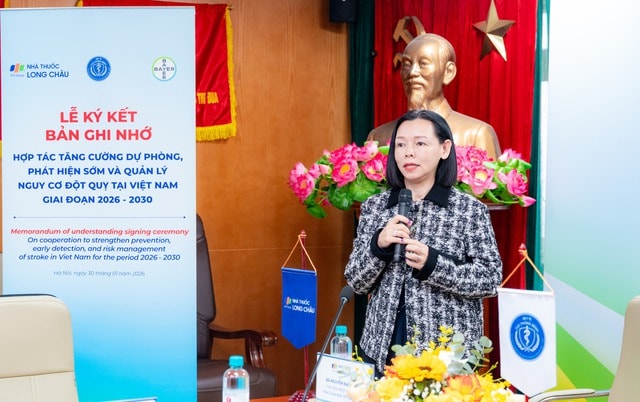 Long Châu và Bayer trở thành đối tác chiến lược 5 năm của Cục Phòng bệnh - Bộ Y tế,  trong Chương trình quốc gia phòng, chống và quản lý đột quỵ- Ảnh 4.