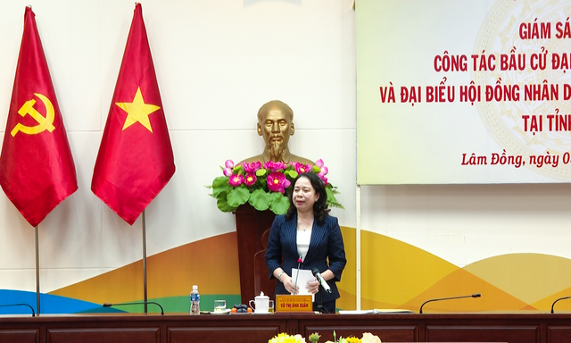 Phó Chủ tịch nước Võ Thị Ánh Xuân đánh giá cao công tác chuẩn bị bầu cử tại Lâm Đồng- Ảnh 2.