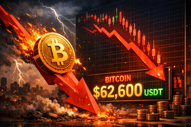 Bitcoin bị bán tháo dữ dội còn 62.600 USDT, chỉ 24 giờ mất trên 13% giá trị- Ảnh 1. Bitcoin bị bán tháo dữ dội còn 62.600 USDT, chỉ 24 giờ mất trên 13% giá trị- Ảnh 1.