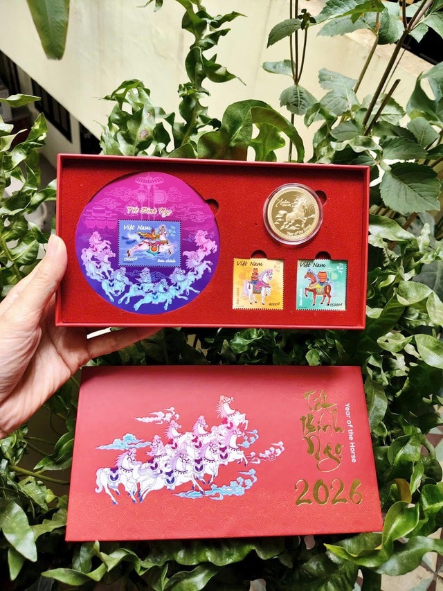 Phát hành tem 'Tết Bính Ngọ' và xu 'Nhật Mã Phi Vân' chào Xuân 2026- Ảnh 2.