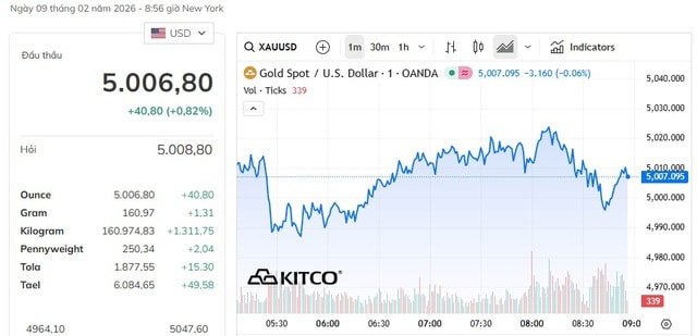 Giá vàng thế giới tiếp tục tăng trong phiên đầu tuần- Ảnh 1.