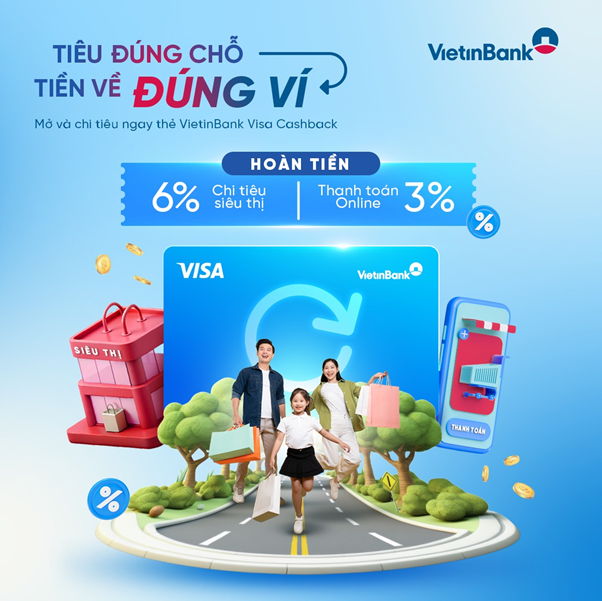 Các dòng thẻ Visa từ VietinBank: Hoàn tiền hấp dẫn, tiện ích vượt trội- Ảnh 1. Các dòng thẻ Visa từ VietinBank: Hoàn tiền hấp dẫn, tiện ích vượt trội- Ảnh 1.